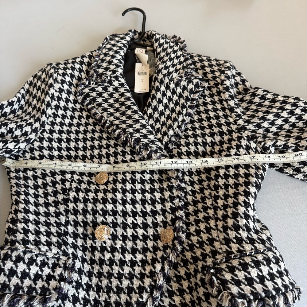 ANTHROPOLOGIE Dolan Black and White Houndstooth Blazer (NWT) - Picture 6 of 6